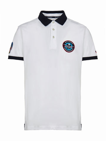 POLO U.S. NAVY<sup>®</sup> CON 3 BOTTONI BIANCA